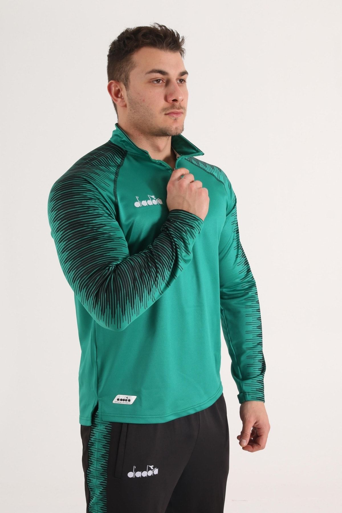 ست گرمکن ورزشی سبز مردانه و زنانه تیم تمرینی ریتم اورجینال Diadora