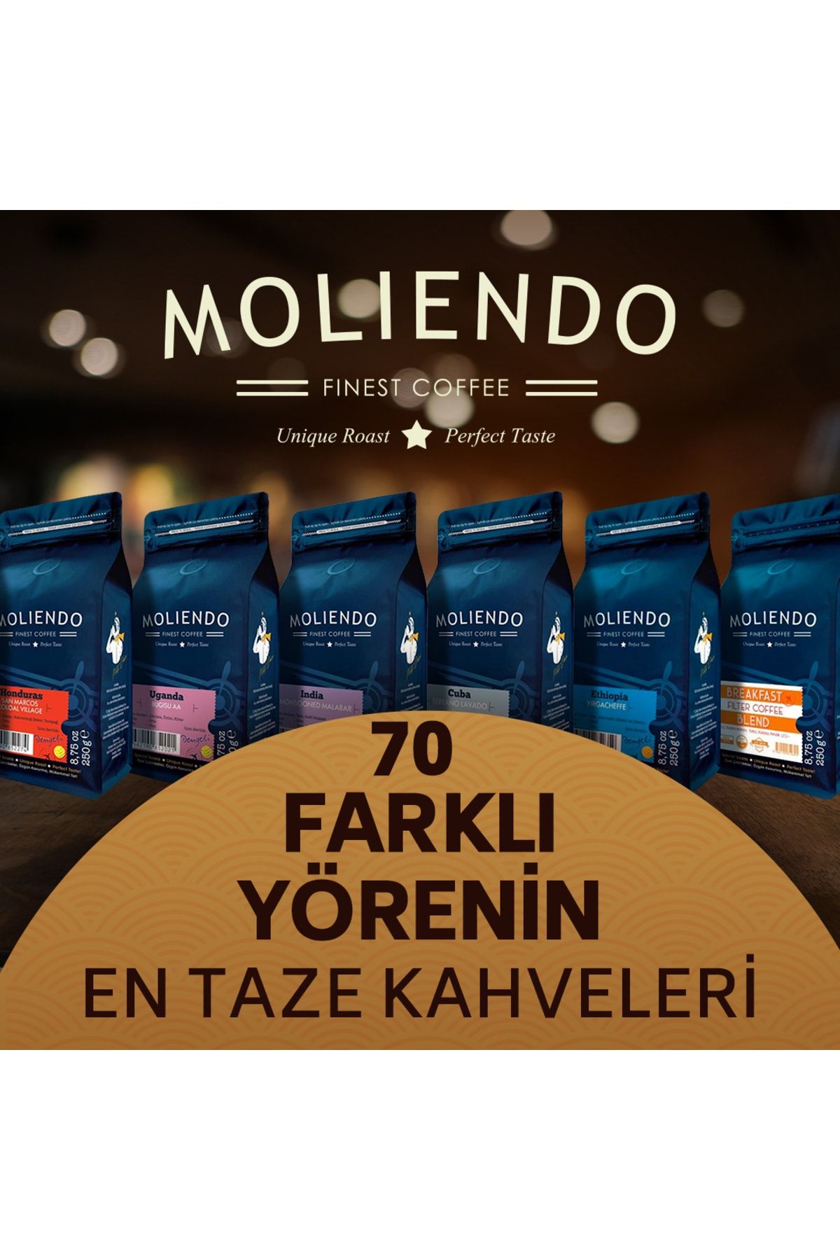 Moliendo Finest Coffee House Blend Filtre Kahve ( Öğütülmüş Filtre Kahve ) 250 G.
