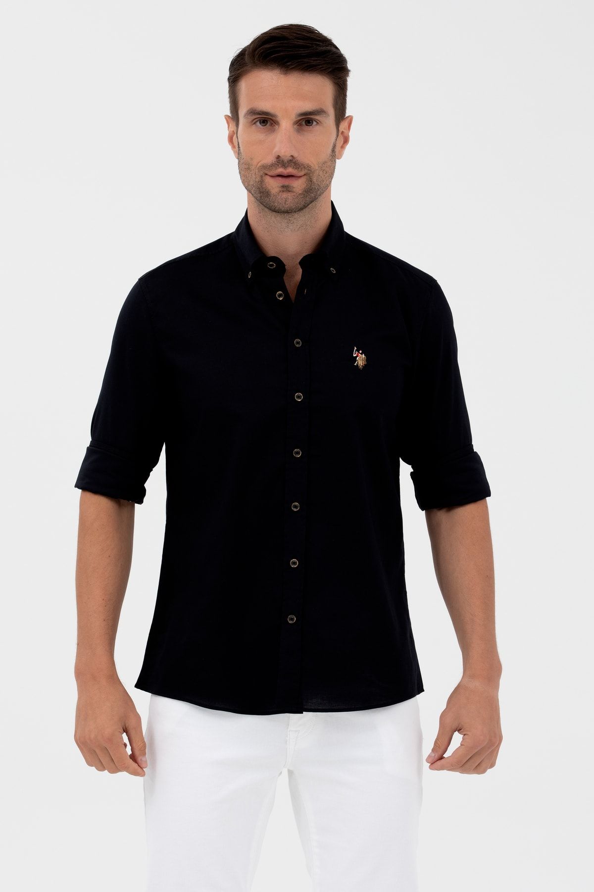 Black shirt deals us polo