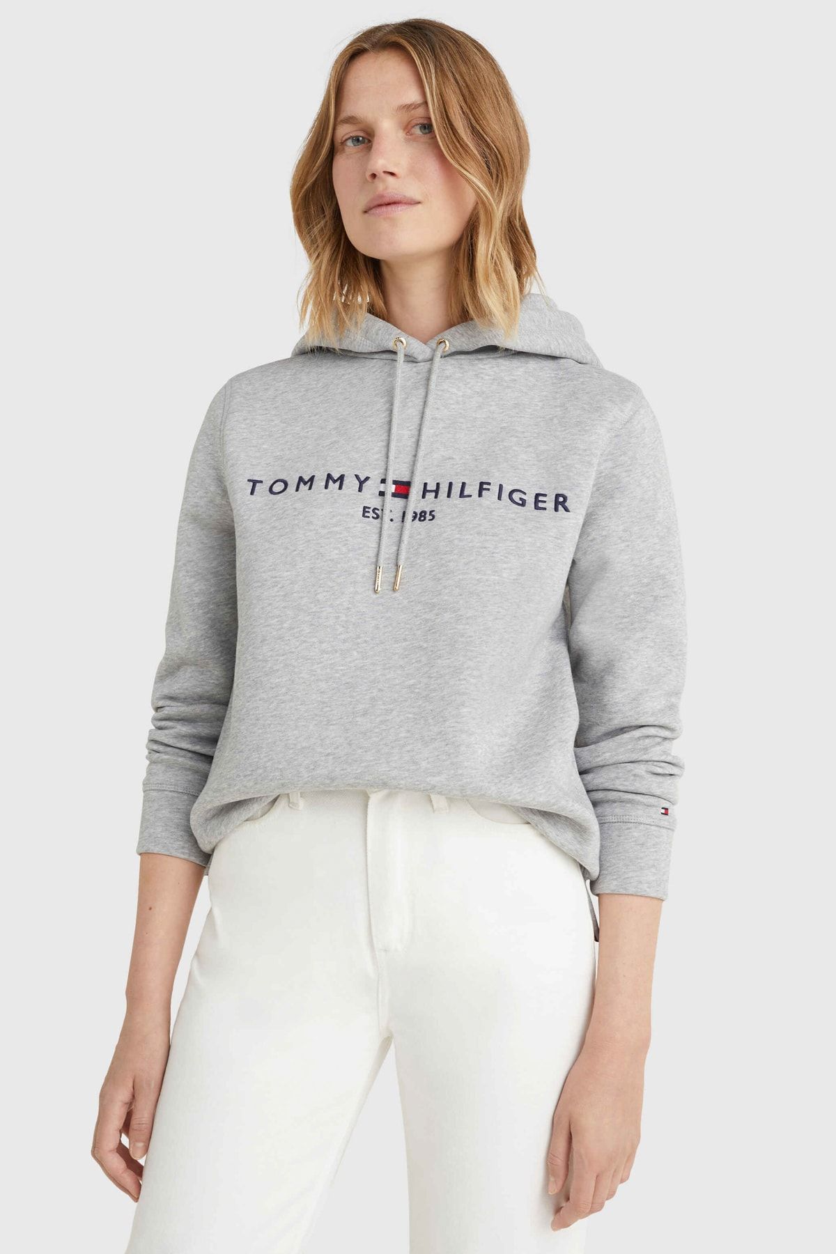 Gray tommy hilfiger hoodie new arrivals