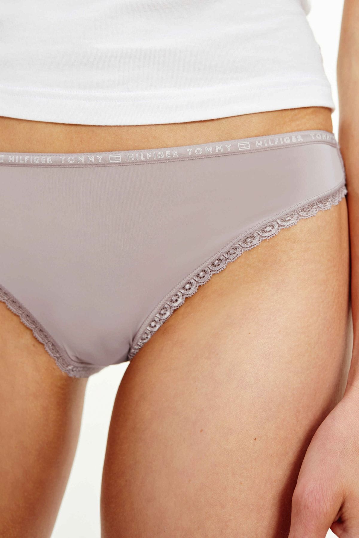 Tommy Hilfiger Slip Weiß Unifarben Fast ausverkauft XN8202