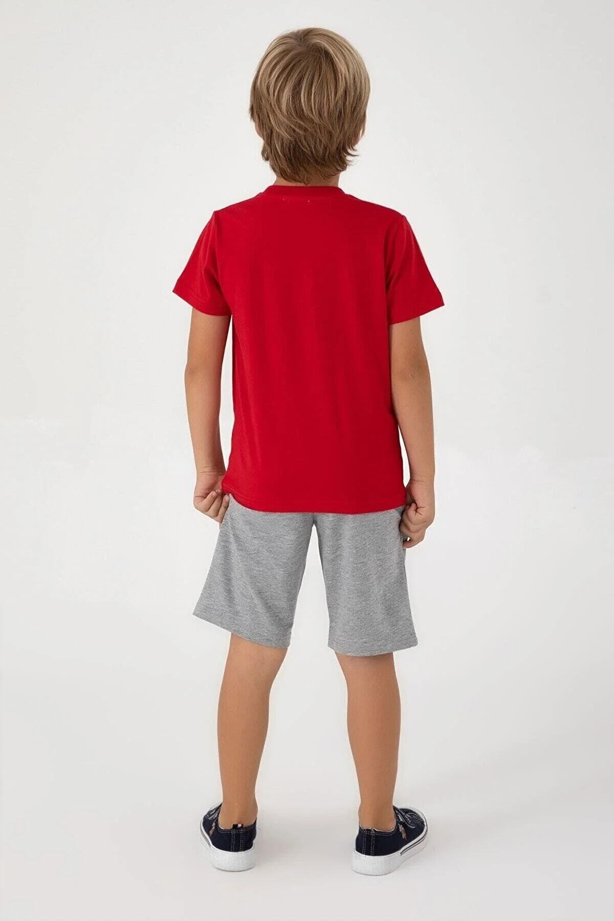 U.S. Polo Assn.-Base. Polo Assn Silky Red Boy Bermuda Suit 5