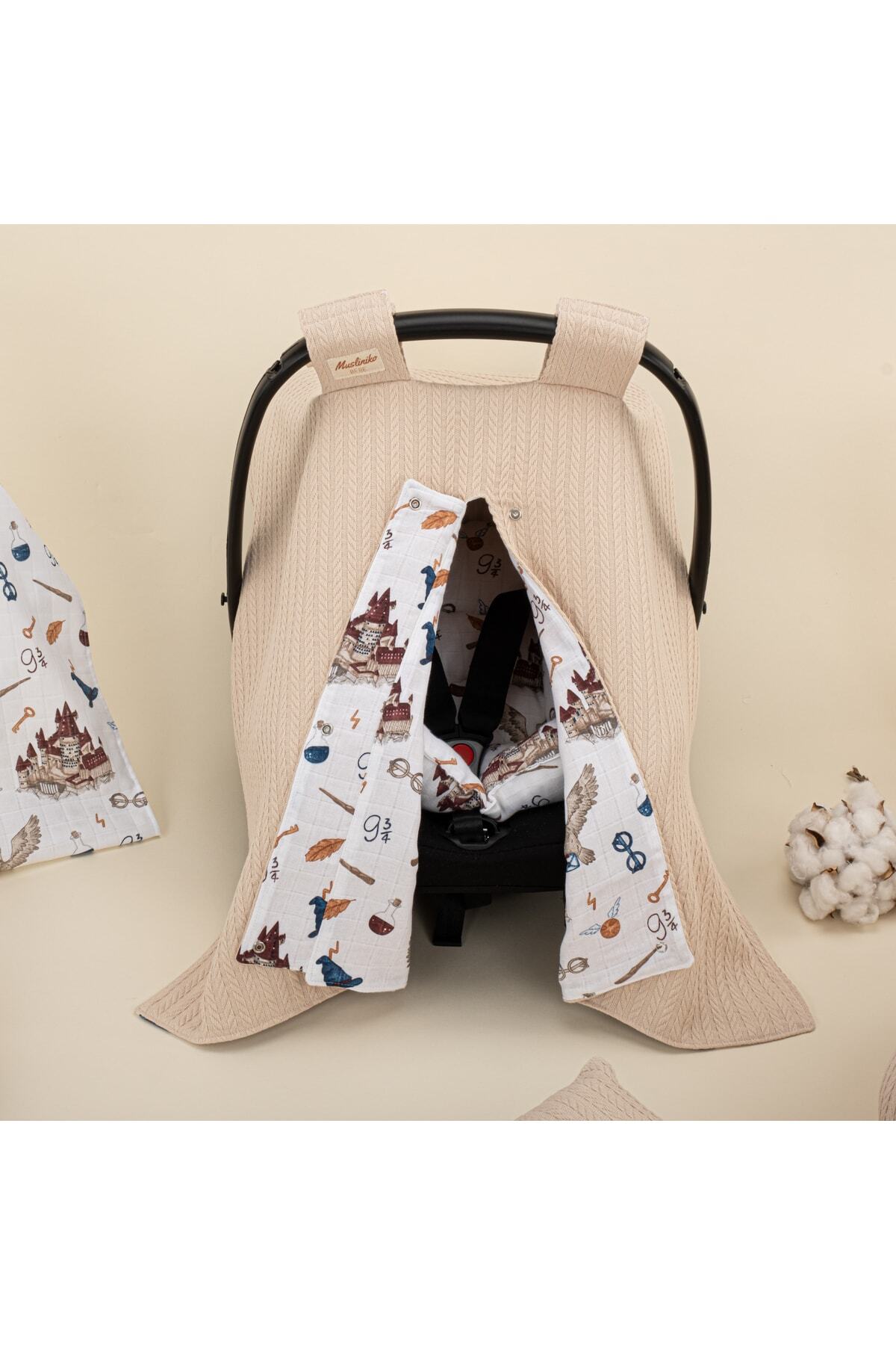 Yunikobaby 17 Parça Set - Sütlü Kahve Örgü - Harry Babynest,emzirme Yastığı Ve Önlüğü,puset Seti,çanta fotoğrafı 2 (önizleme)