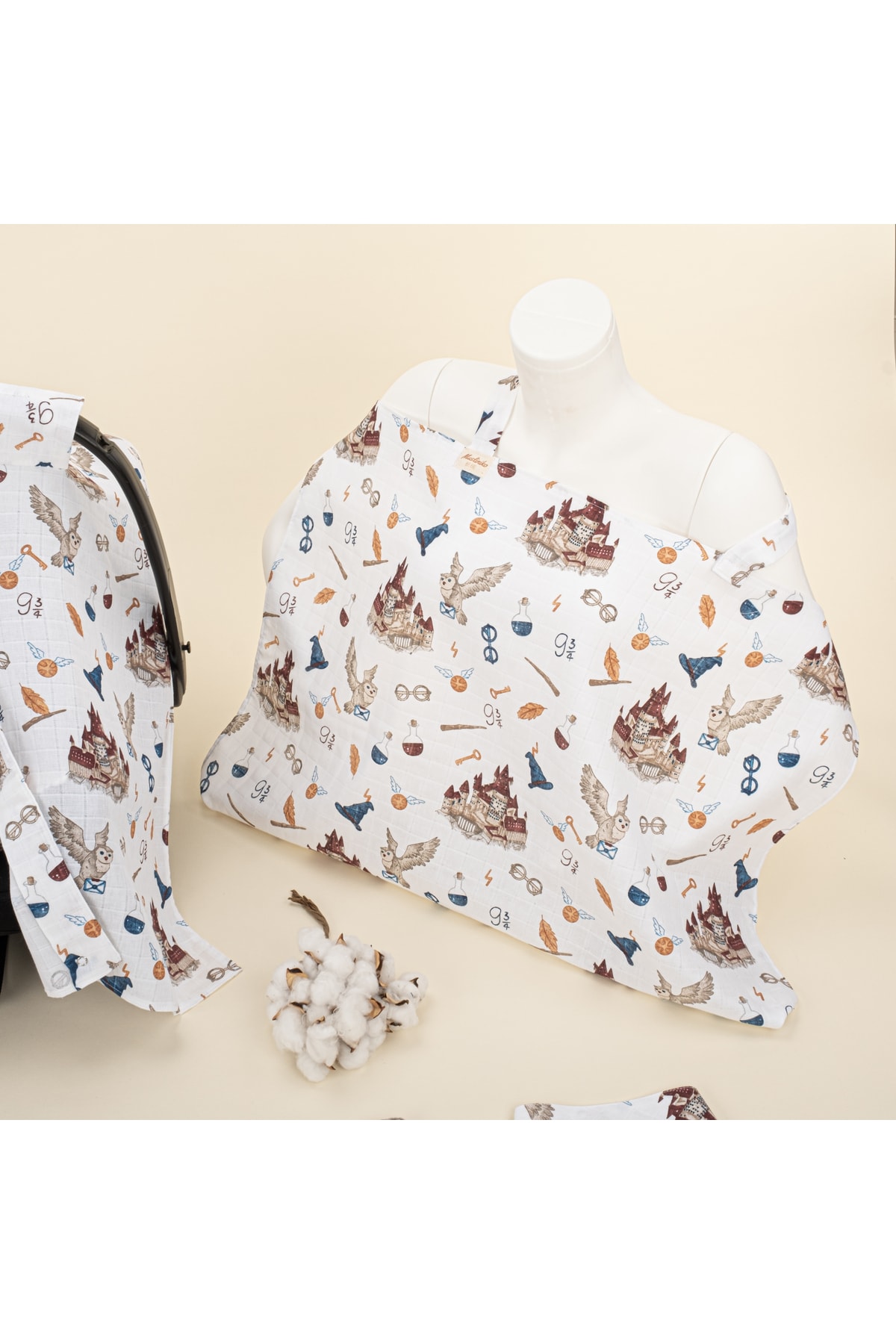 Yunikobaby 11 Parça Set - Harry Emzirme Önlüğü,puset Seti,müslin Örtü,alt Açma Matı,mendil Seti fotoğrafı 4 (önizleme)