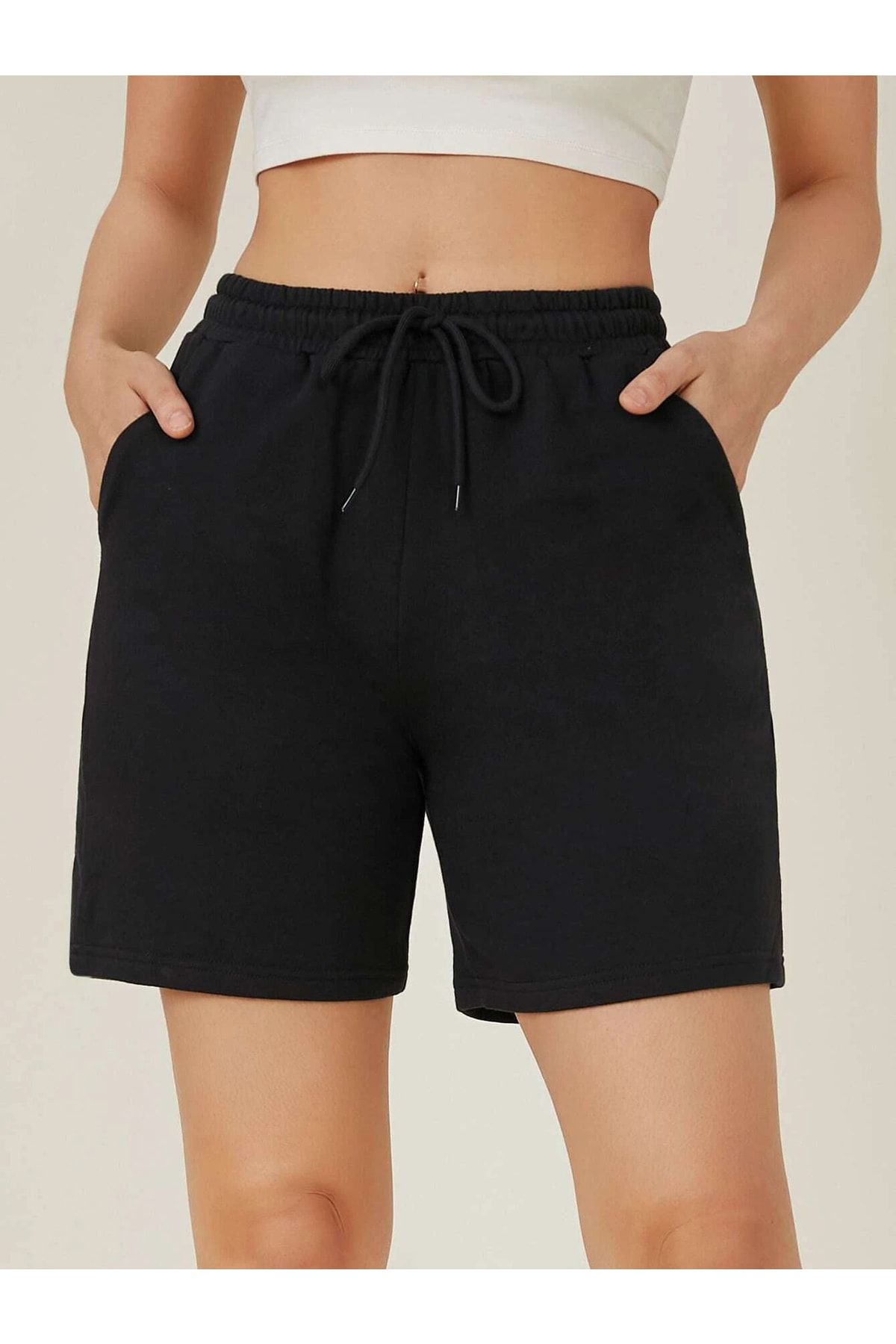 CLAYES Shorts Black High Waist Trendyol