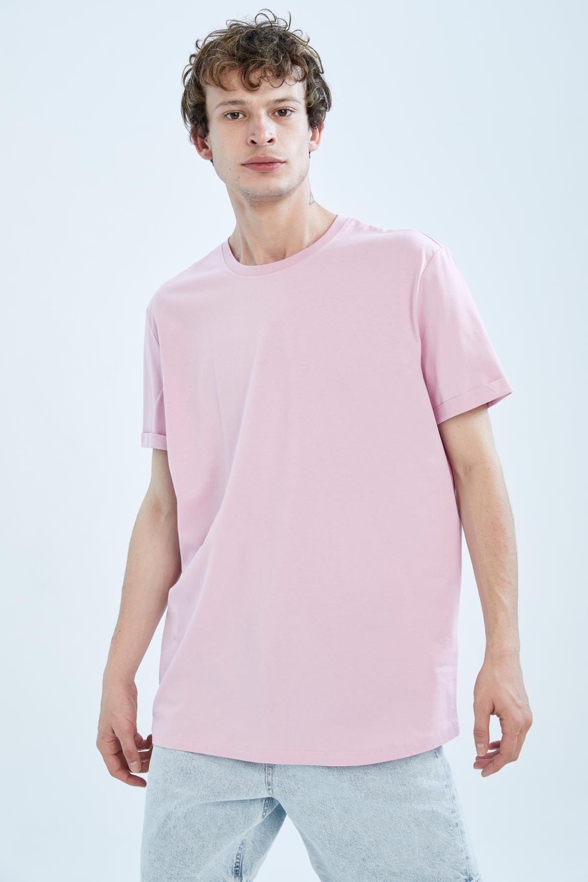 DeFacto T-Shirt Rosa Regular Fit