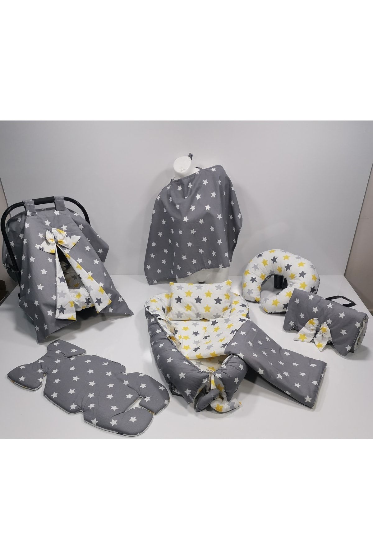 Koyu Yıldız Sarı Yıldız 10 Lu Babynest Seti