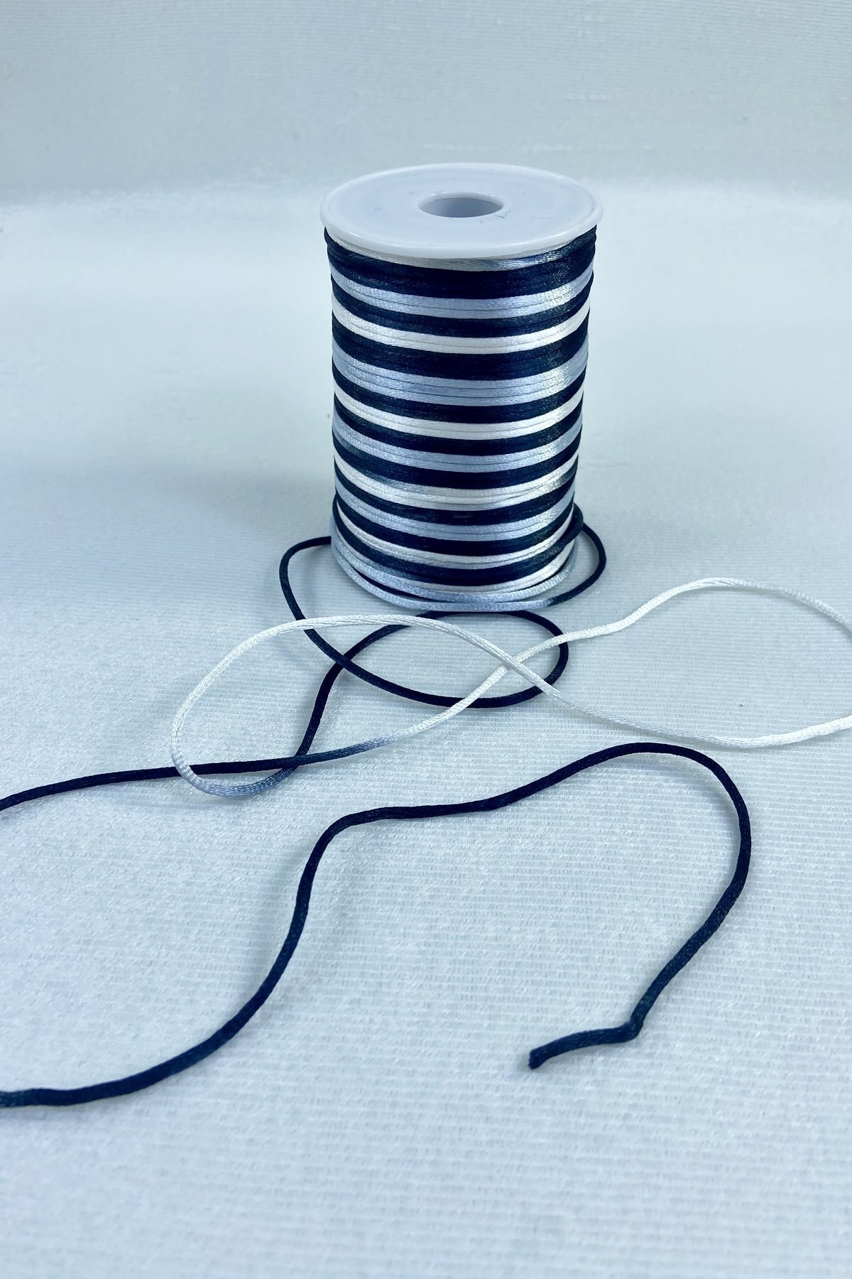 1 Mm Flush Satin Rope Ribbon Rope Pendant Bracelet Rope Navy Blue Gray Colorful 10 Meters – Knitting Rope – Knitting