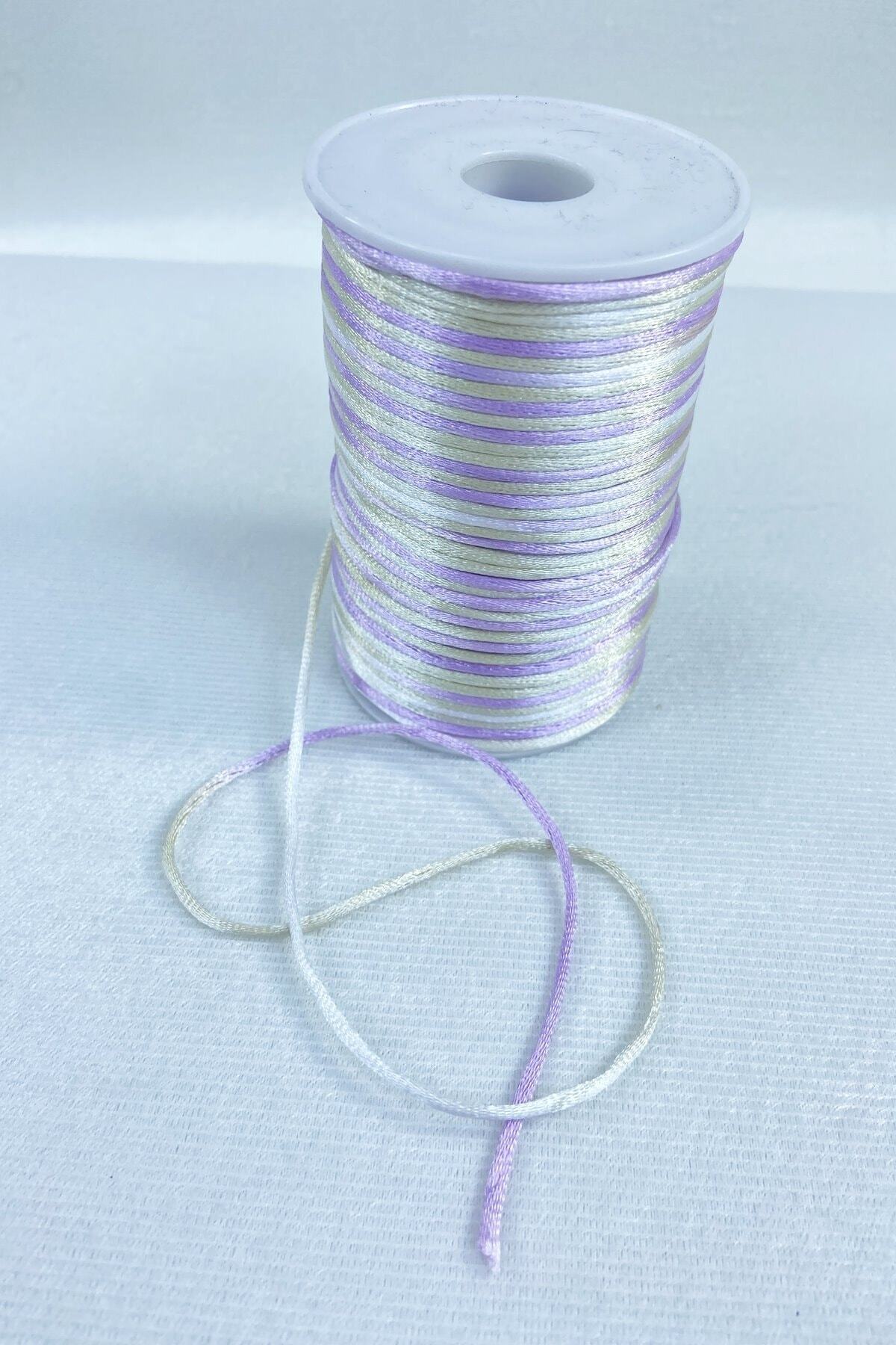 1 Mm Flush Satin Rope Ribbon Rope Pendant Bracelet Rope Lilac Yellow Shades Colorful 10 Meters – Knitting Rope –