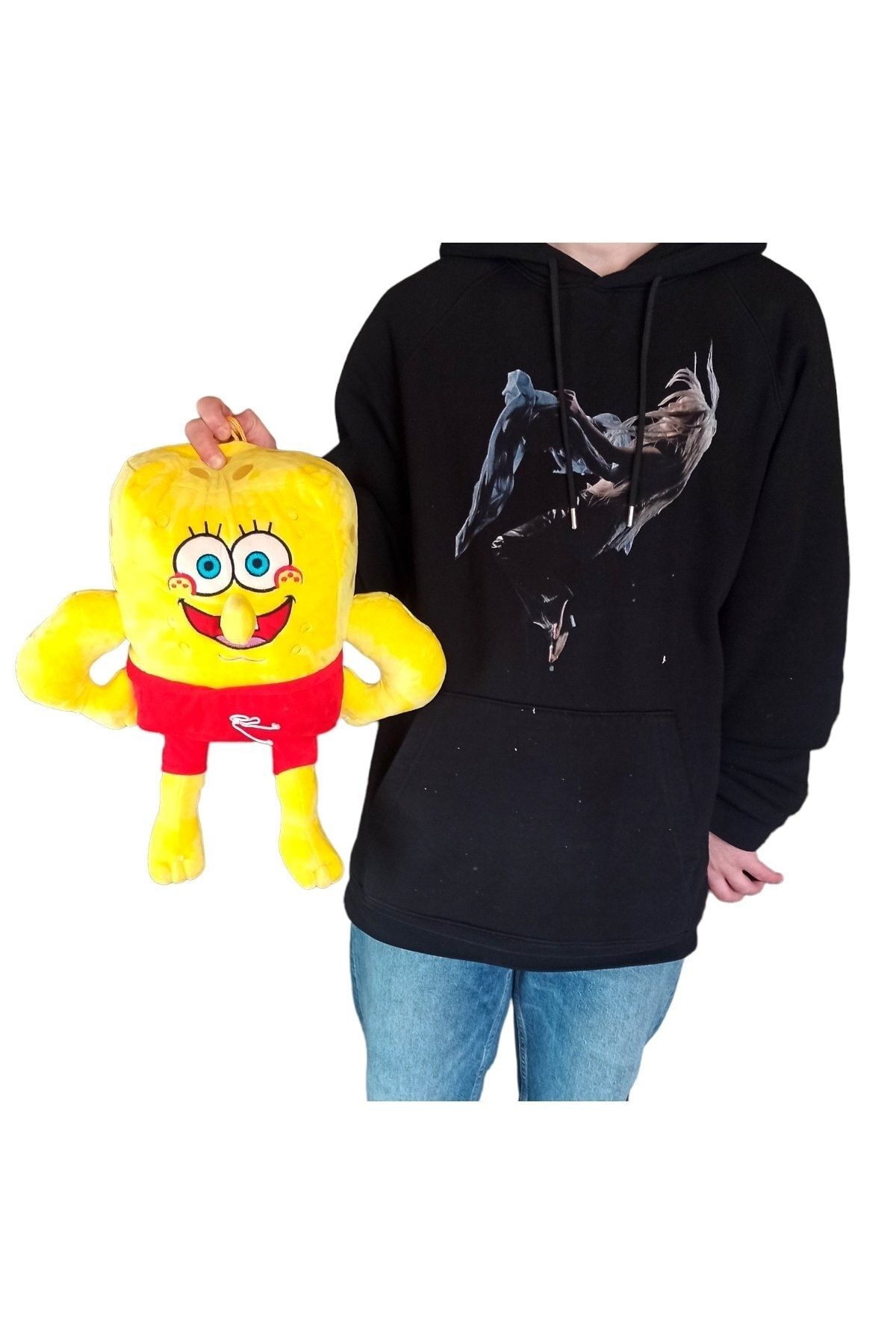 PopŞeker-Sponge Bob Plush Toy 43cm. Plush Toy SpongeBob in Red Shorts 4