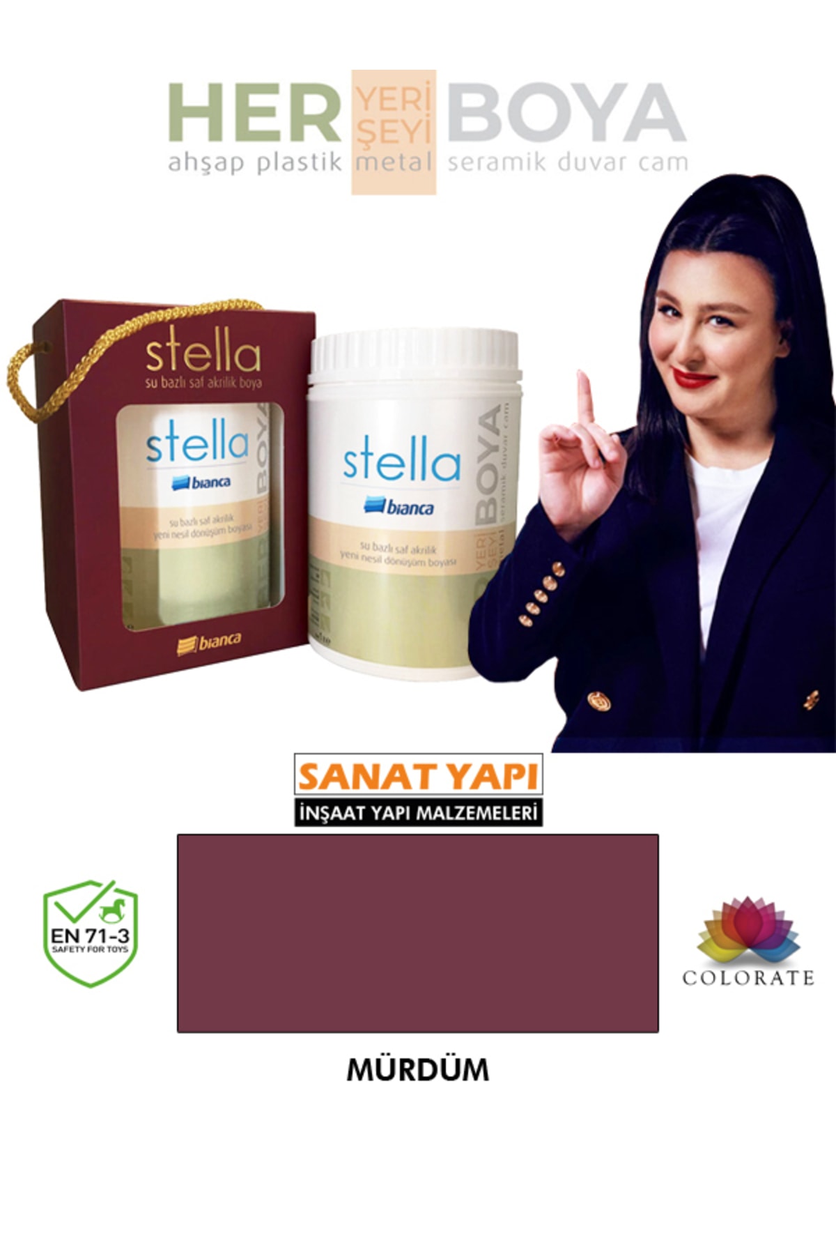 Stella – Water Based Pure Acrylic Paint Damson