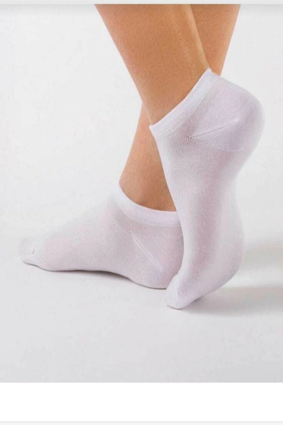 Bhk butik 10 Lu Unisex Beyaz Patik Çorap