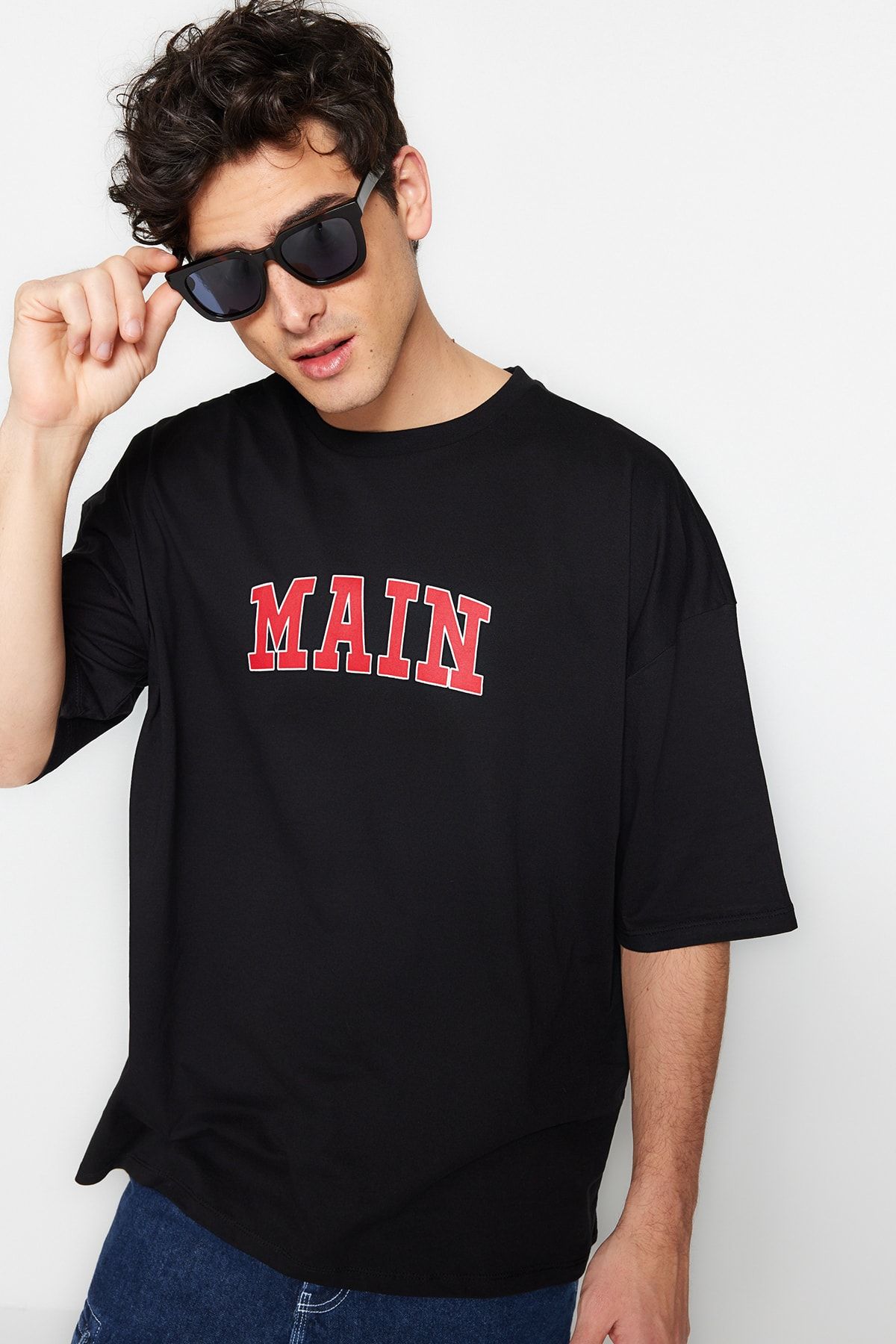Trendyol Collection T-Shirt Schwarz Oversized