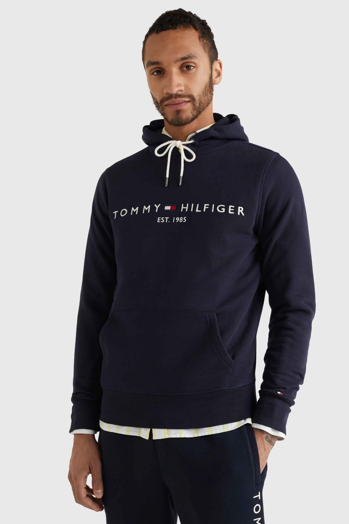 Logo hoody sales tommy hilfiger