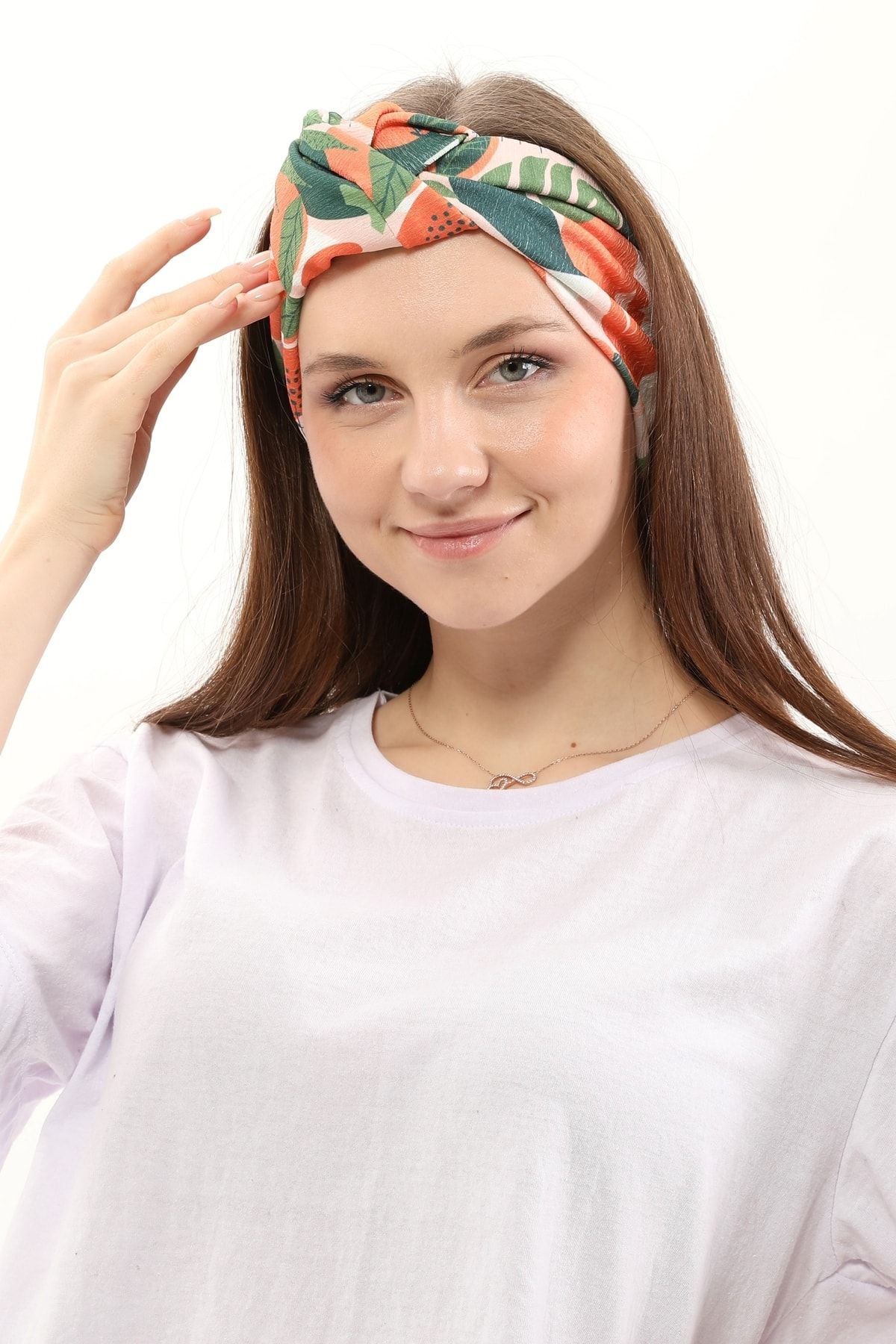 Bolder-Candy Orange Muster Haarbandana 3