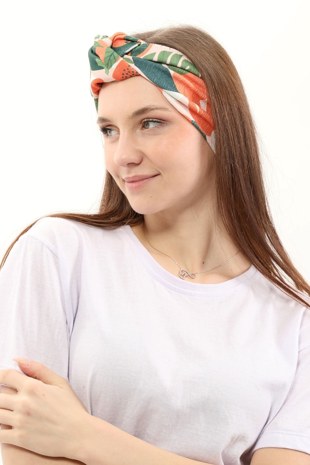 Bolder-Candy Orange Muster Haarbandana 4