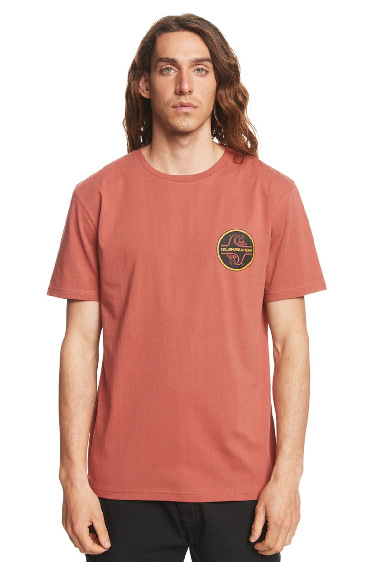 Quiksilver T-Shirt Regular - - Orange Fit Trendyol 