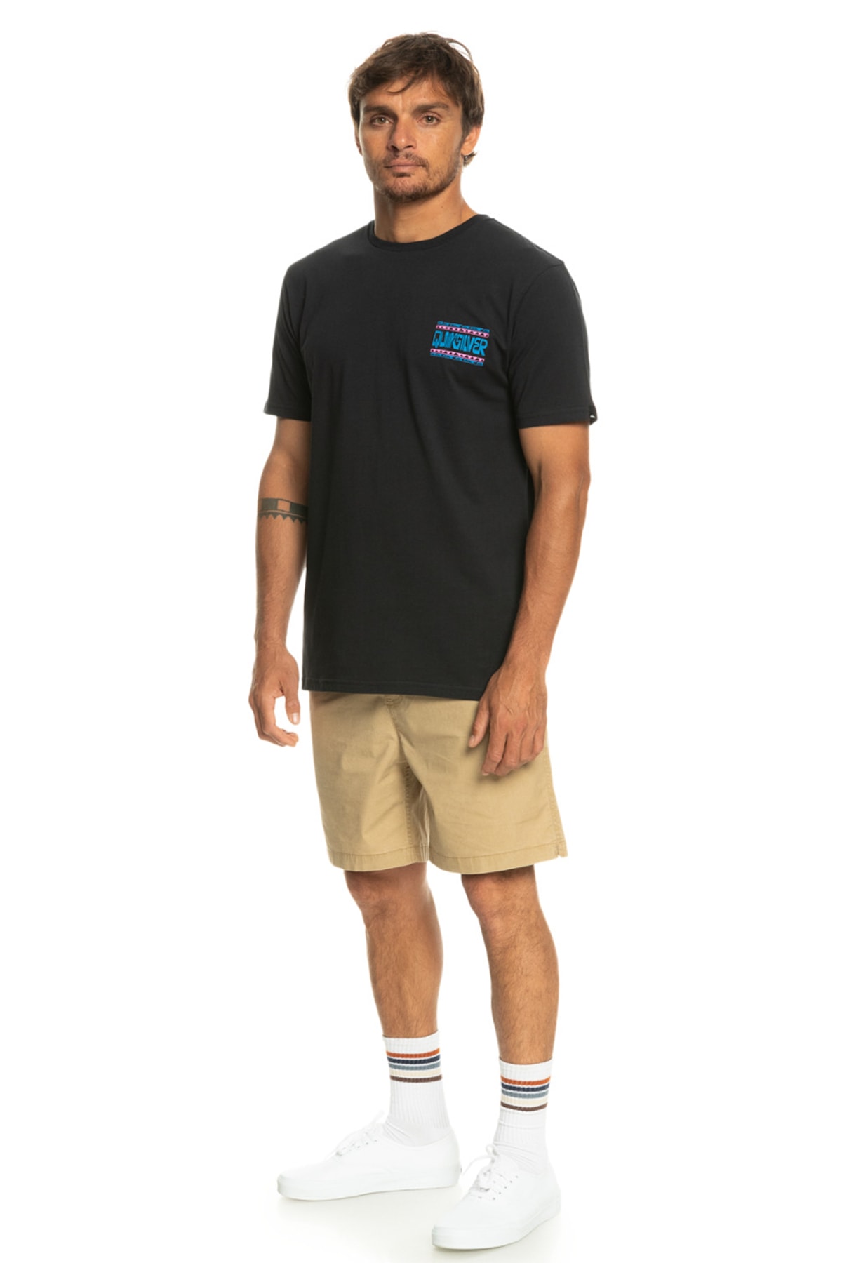 Quiksilver T-Shirt Schwarz Regular Fit