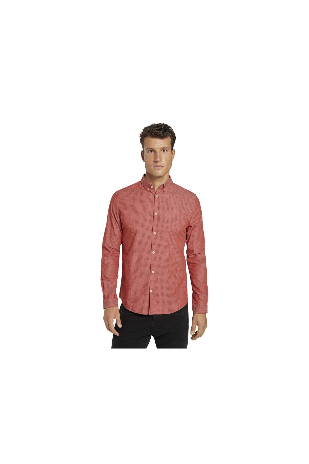 Tom Tailor Hemd Orange Regular Fit Fast ausverkauft
