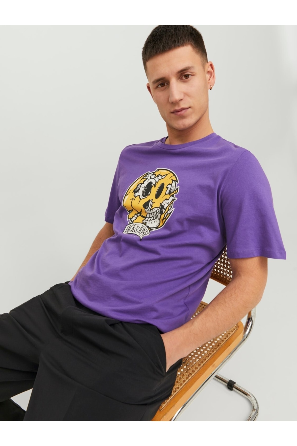 تیشرت مردانه بنفش جک اند جونز | TYC00752384317 اورجینال - تصویر 6