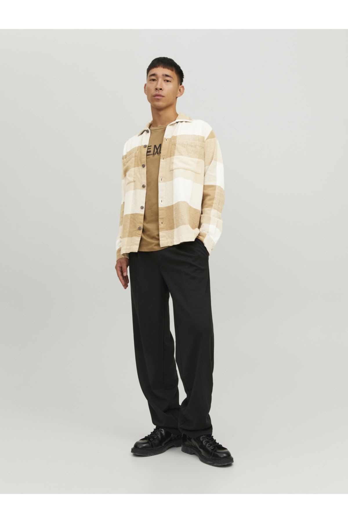 پیراهن آستین بلند طرح دار - پیت Jack & Jones