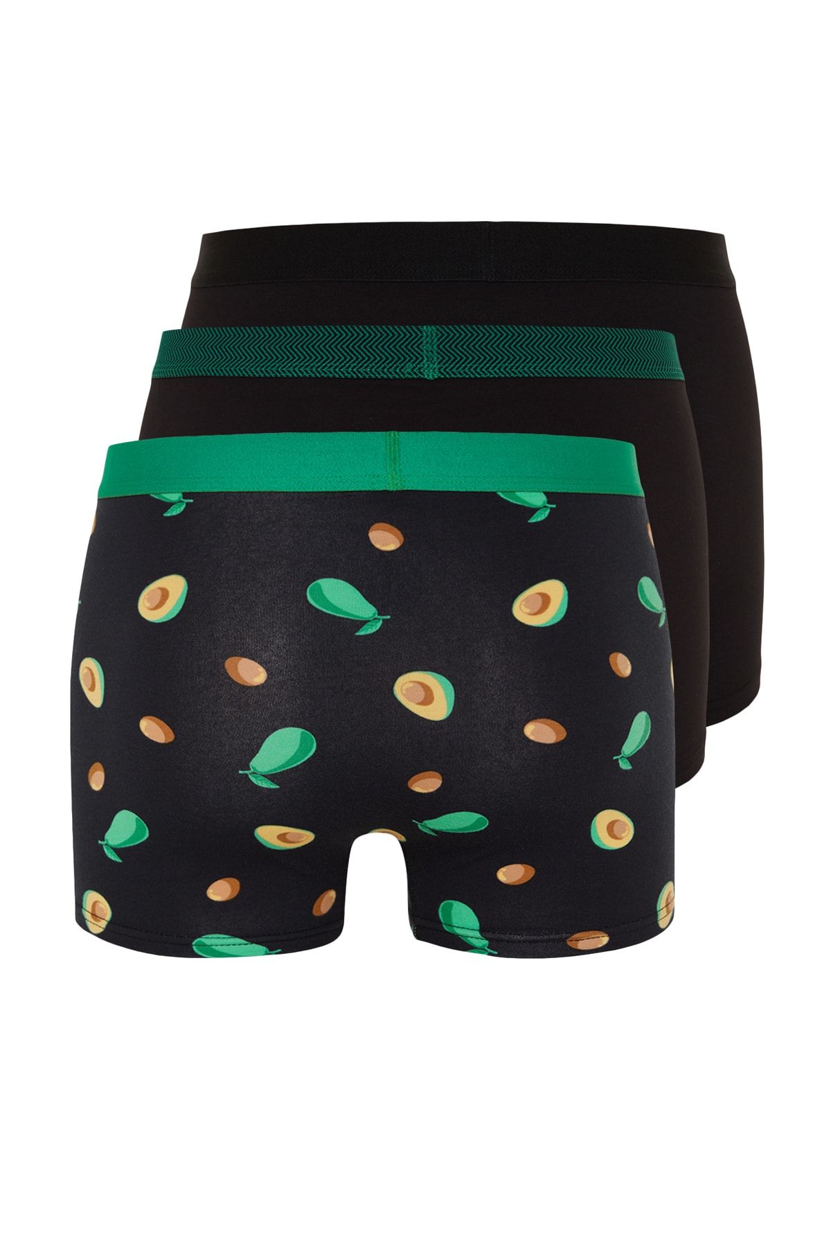 Trendyol Collection-3-teiliges Boxershorts-Set aus Baumwolle mit Avocado-Muster - Mehrfarbig, Flachpackung TMNSS23BX00014 7