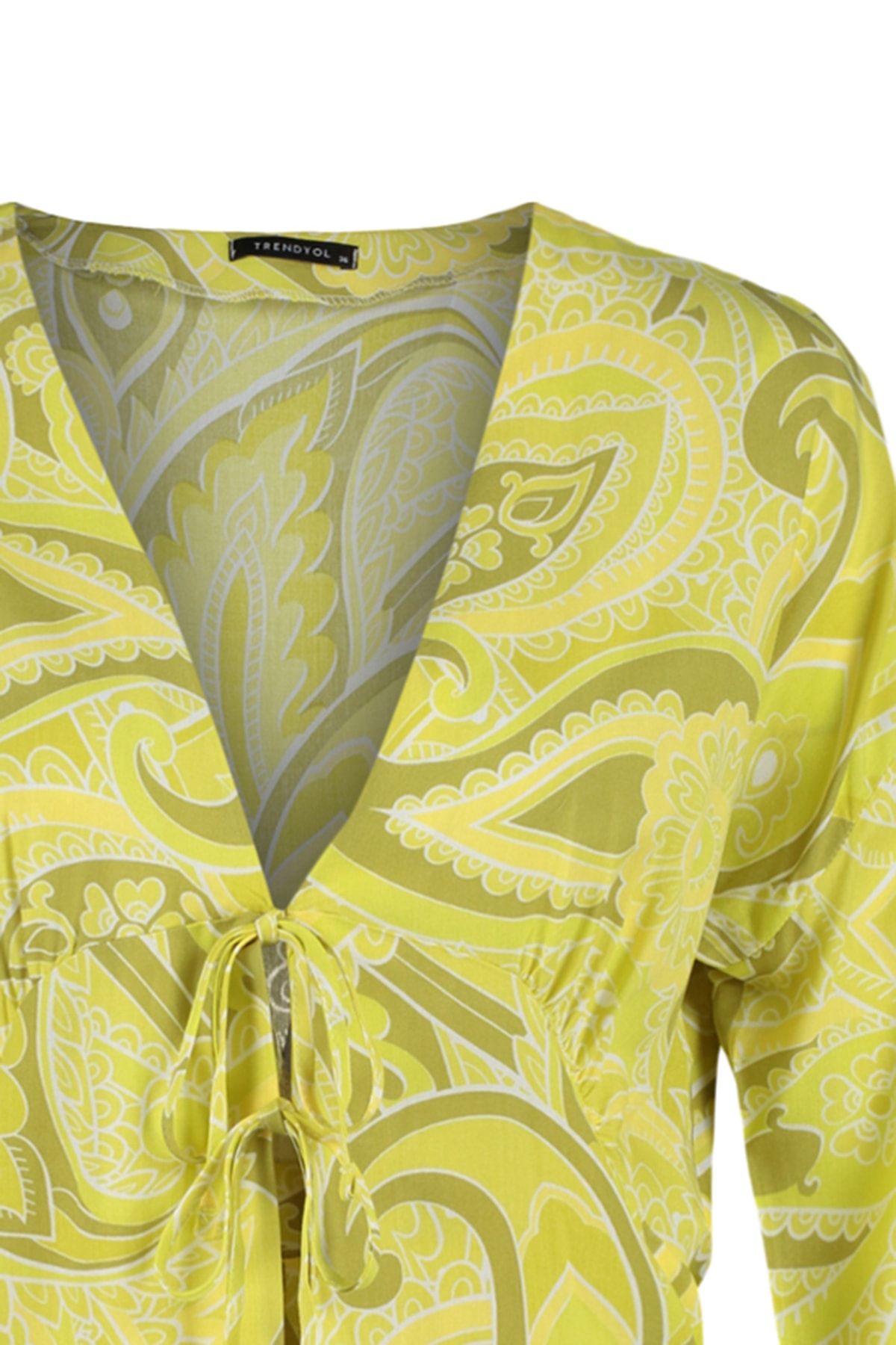 Trendyol Collection-Ethnic Pattern Viscose Pajamas Set - with Binding/Bow Detail, Multicolor Shorts Thmss23Pt00165 9