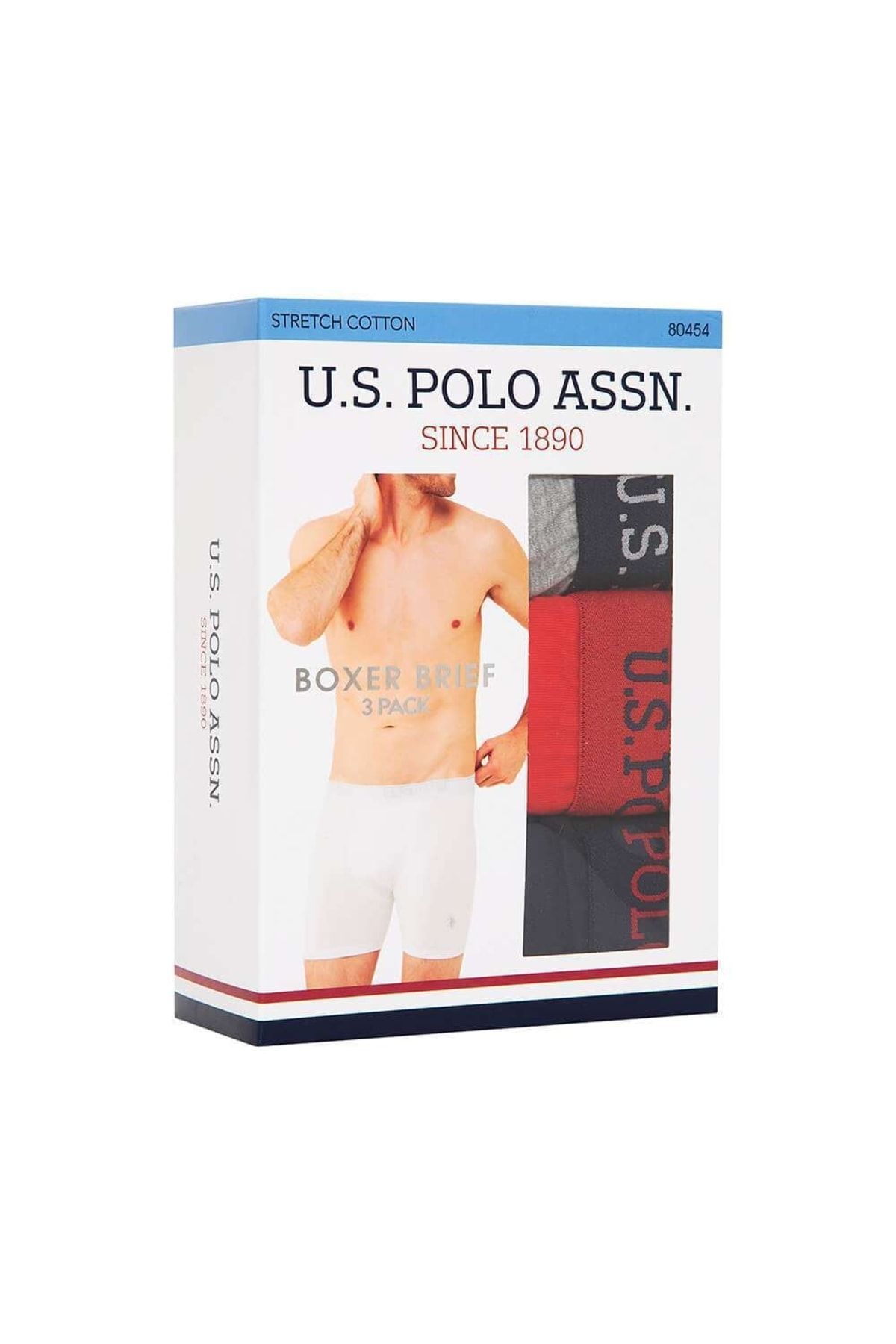 U.S. Polo Assn. Erkek Siyah 3 Lü Uzun Paçalı Boxer GU7558