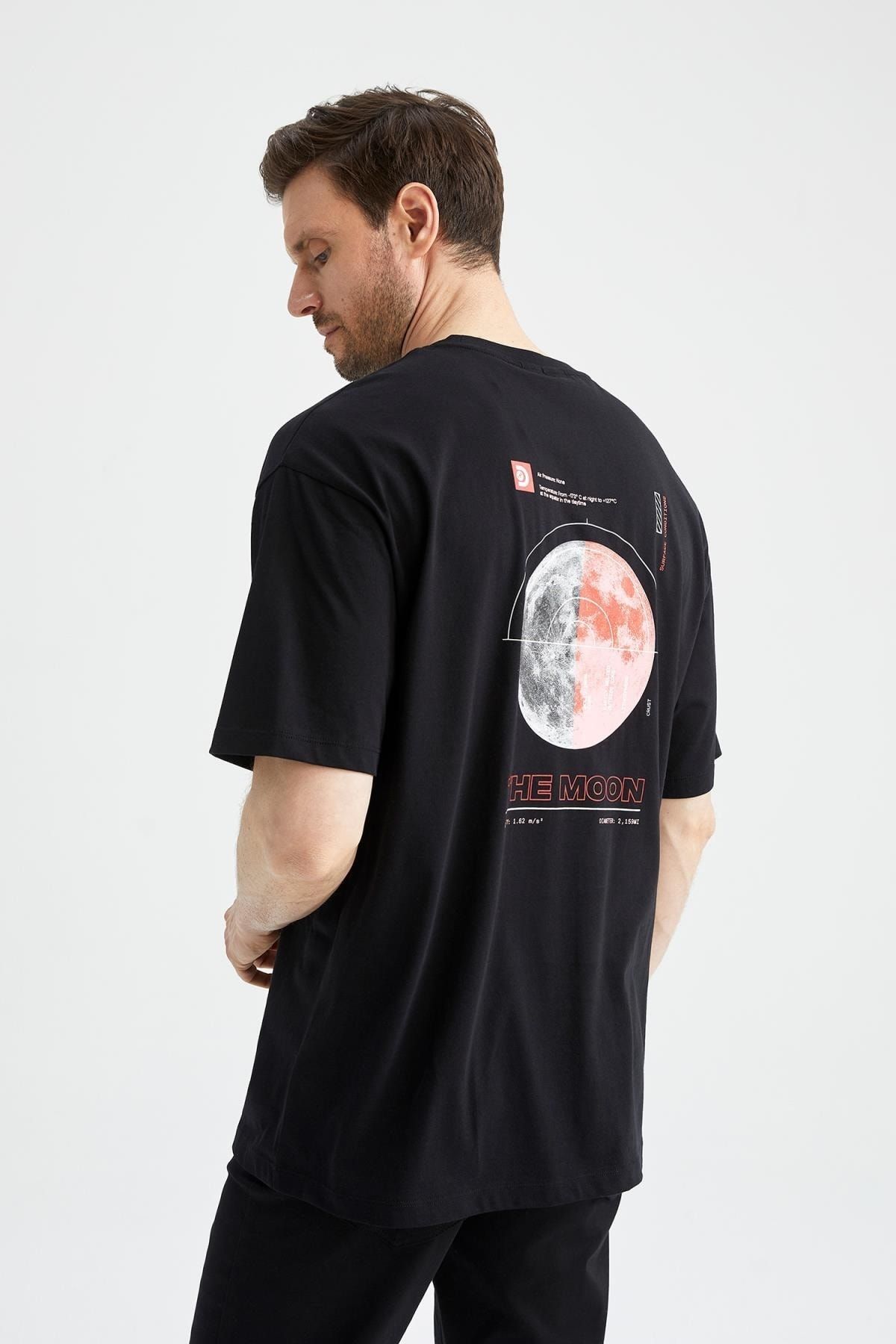 DeFacto Discovery Oversize Fit Bisiklet Yaka Pamuklu Penye Tişört PG9180