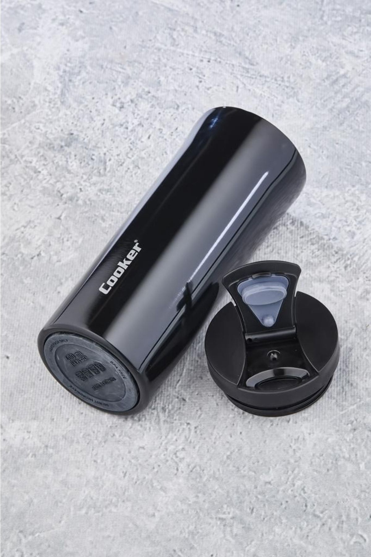 فلاسک مشکی Assos 0.40 میل فنجان فولادی Cooker