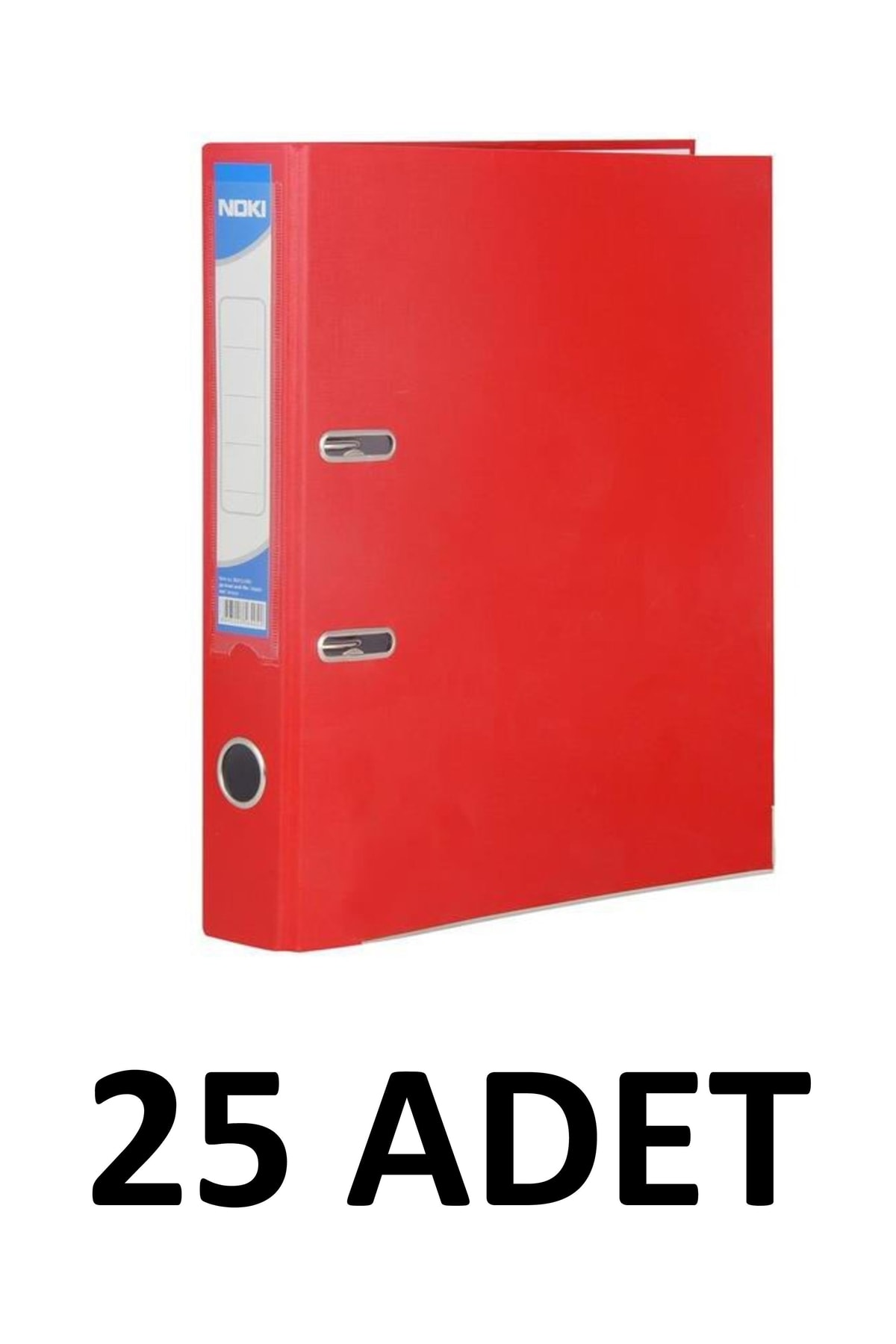 Noki 25 Adet Kırmızı Dar Plastik Klasör