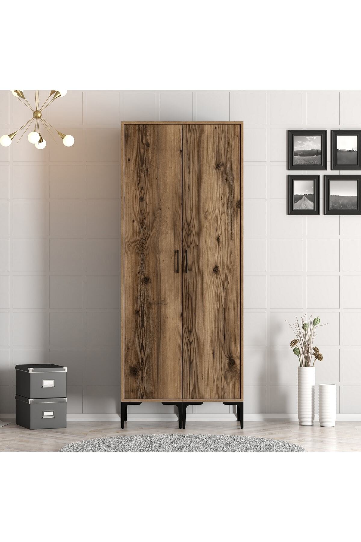 Beach 2-Door Wardrobe Ss V677 - Walnut