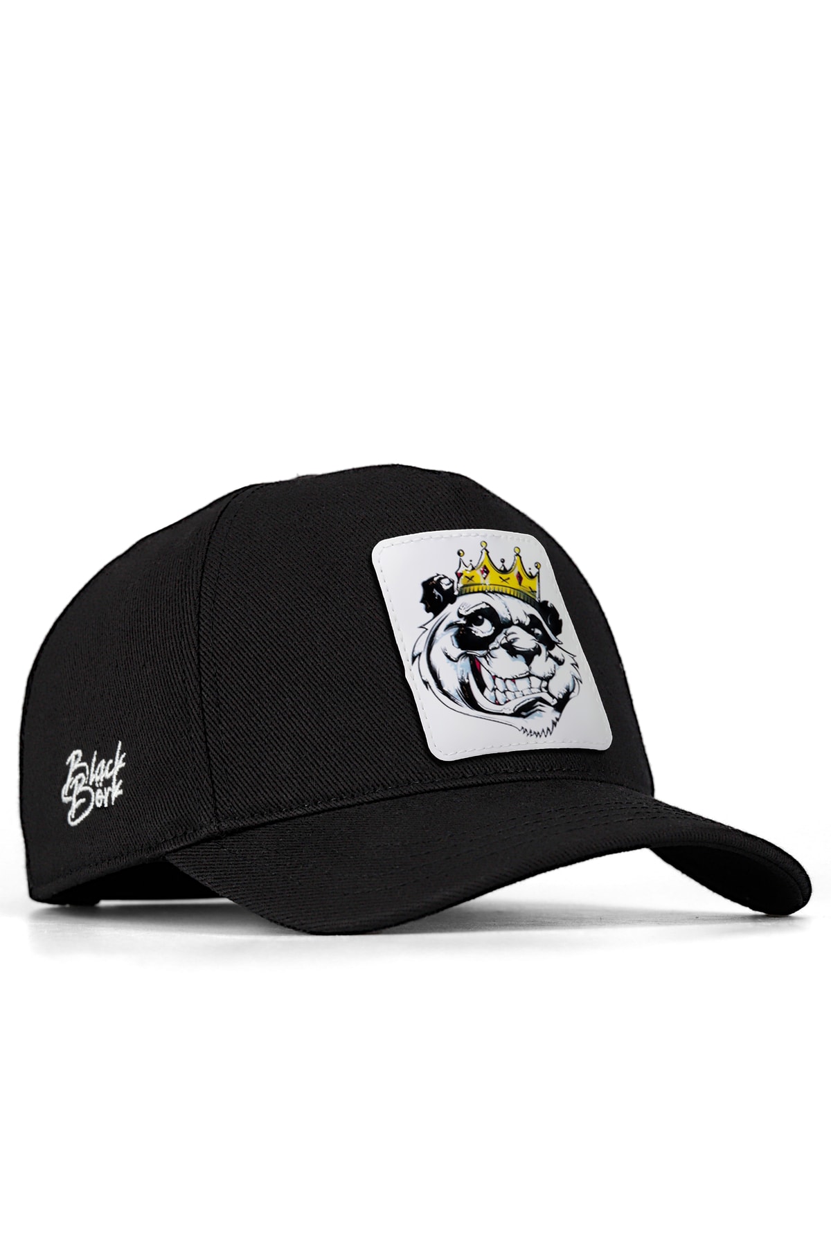 BlackBörk V1 Unisex Baseball Panda2 Hayvan Logolu Siyah Cap Şapka