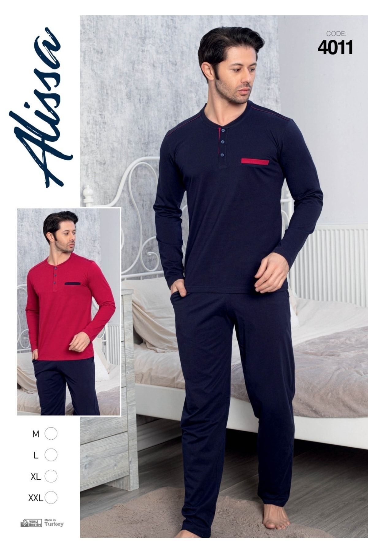 DOWRY Pajama Set - Dark blue - Trendyol