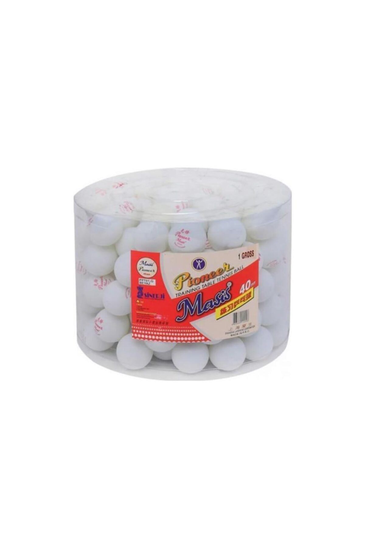 Genel Markalar Pin Pon Topu Pioneer 40 Mm Beyaz Pin Pon Topu (144 Lü Paket)