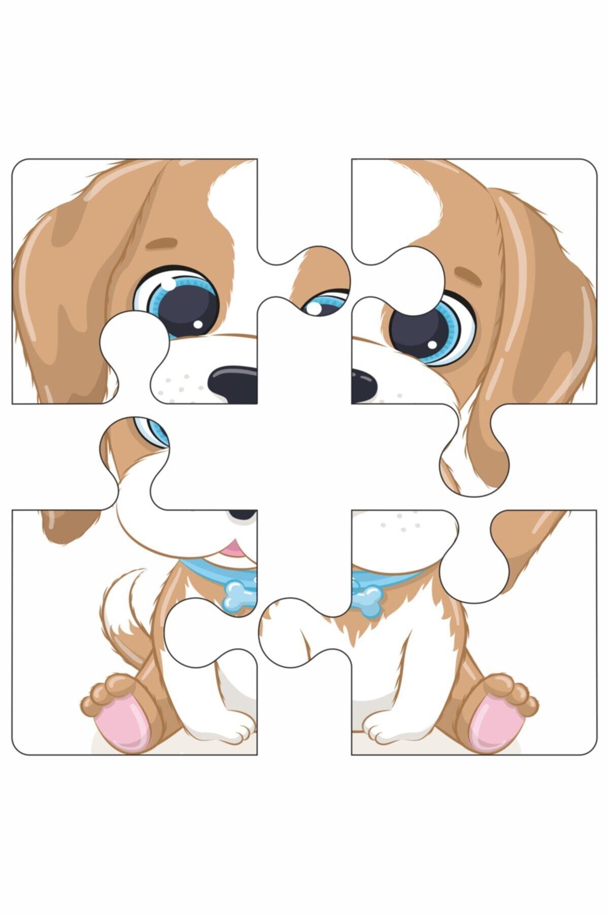 Baskı Atölyesi-Cute Dog 4 Piece Jigsaw First Puzzle, Easy Puzzle 2