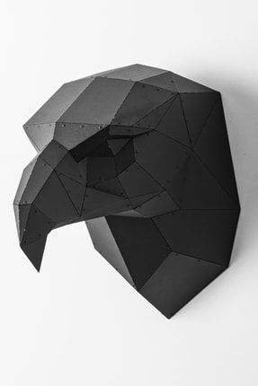 Big Eagle Head - 3 Boyutlu Metal Kartal Kafası - Poligonal Metalcraft Duvar Dekoru MW06005