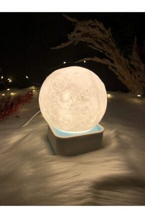 3d Ay Tasarımlı Dokunmatik Ve Ses Sensörlü Dekoratif Masa Ve Gece Lambası ctn27040