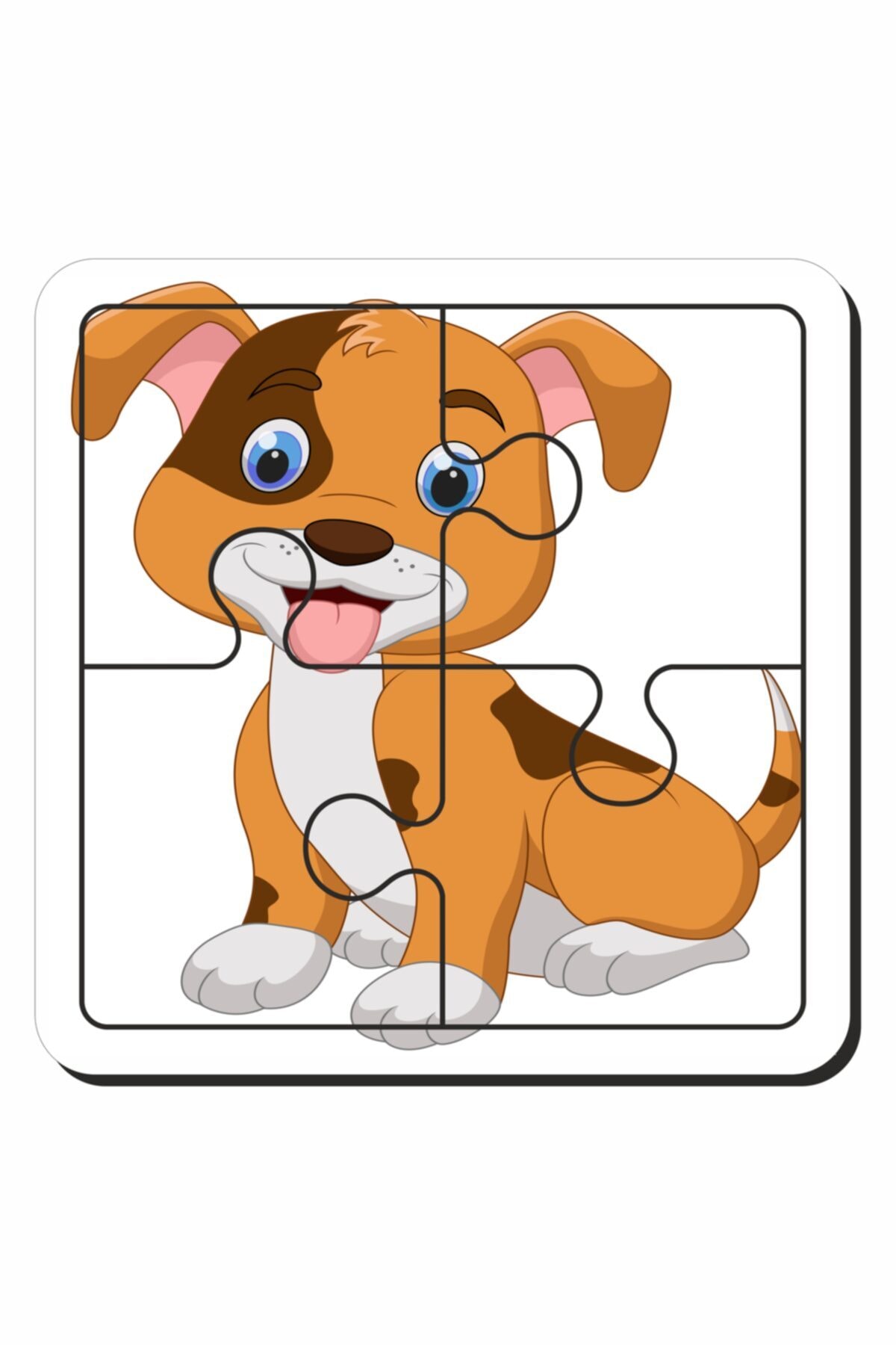 Baskı Atölyesi Uçak, Otobüs, Sevimli Hayvanlar Ve Köpek 4 Parça 4'lü Yapboz Ilk Puzzle, Kolay Puzzle fotoğrafı 5 (önizleme)