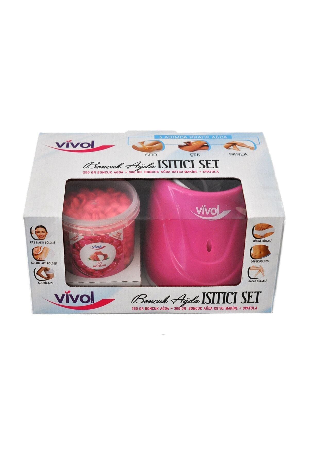 Vivol Pink Boncuk Ağda Isıtıcı Set