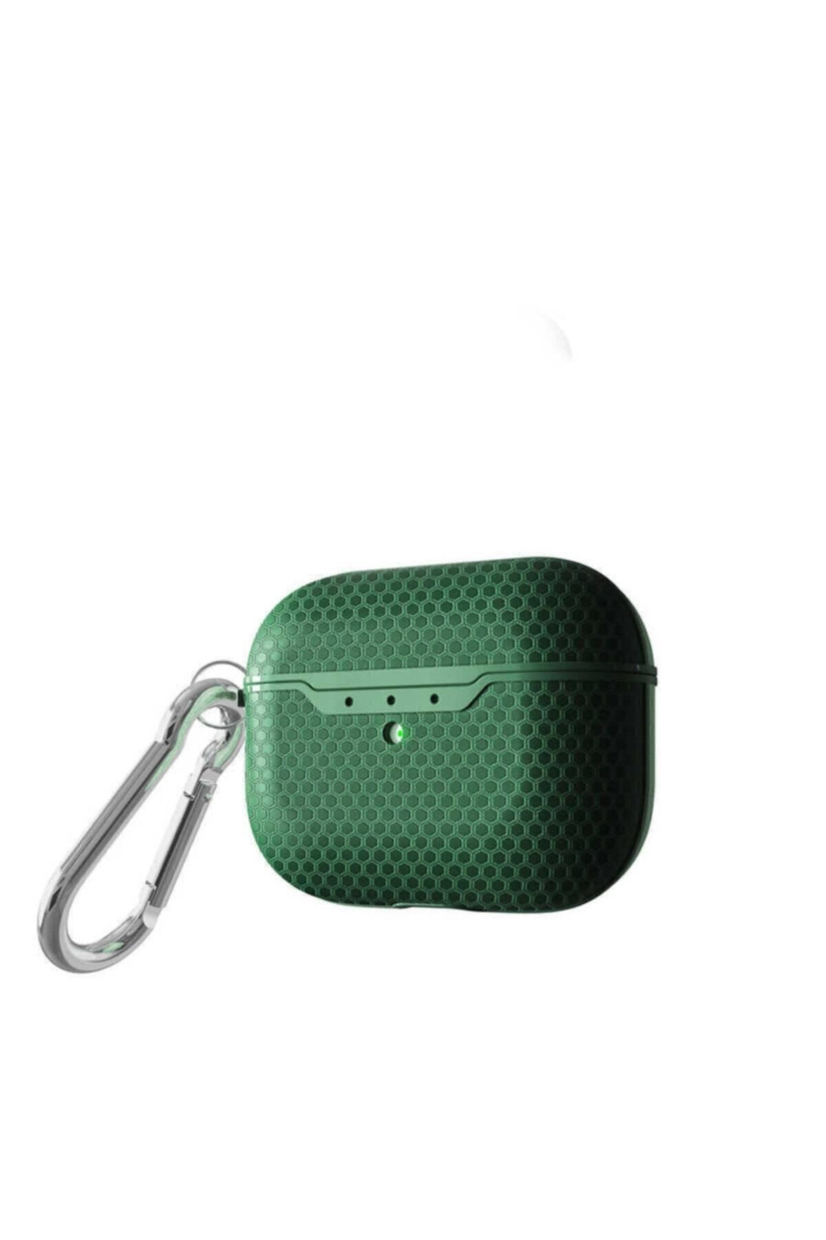 Apple Airpods Pro Bal Peteği Tasarımlı Kılıf - Yeşil
