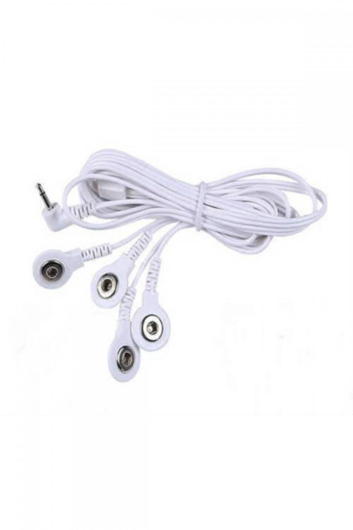 Nordmende 4 Uçlu Çıtçıtlı Tens Pedi Kablosu Elektrot Tens Pedi Masaj Aleti Kablosu