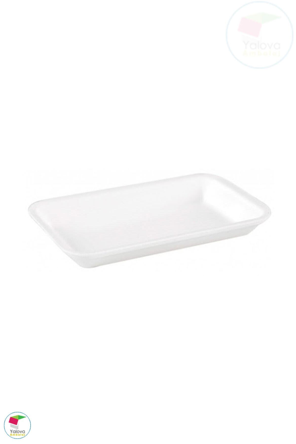 Beyaz Köpük Tabak 18x13 100 Adet - 500 Gr — Koksal Pack — Plastik Tabak (2)