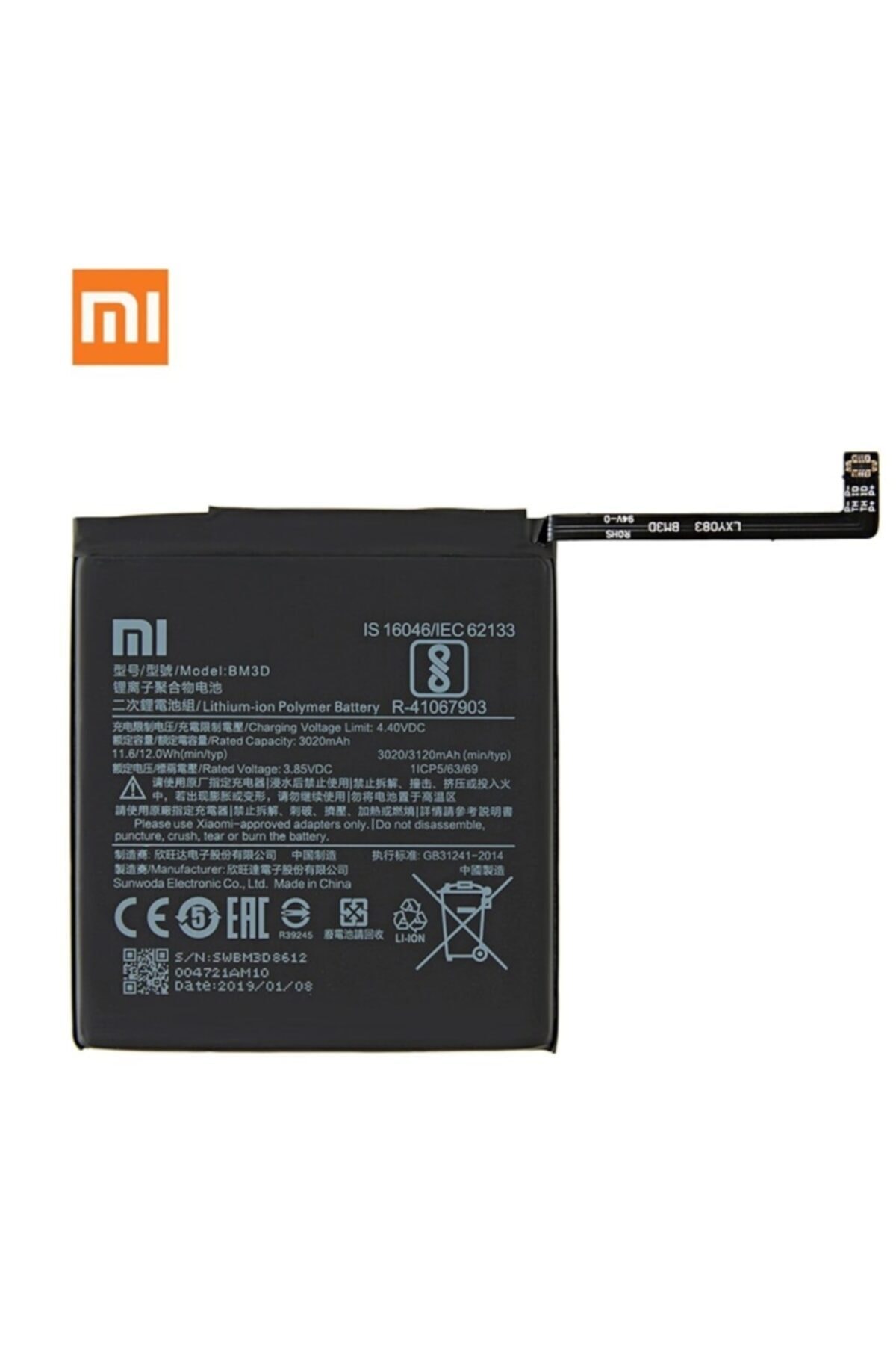 instatech Xiaomi Mi 8se (bm3d) Batarya Pil
