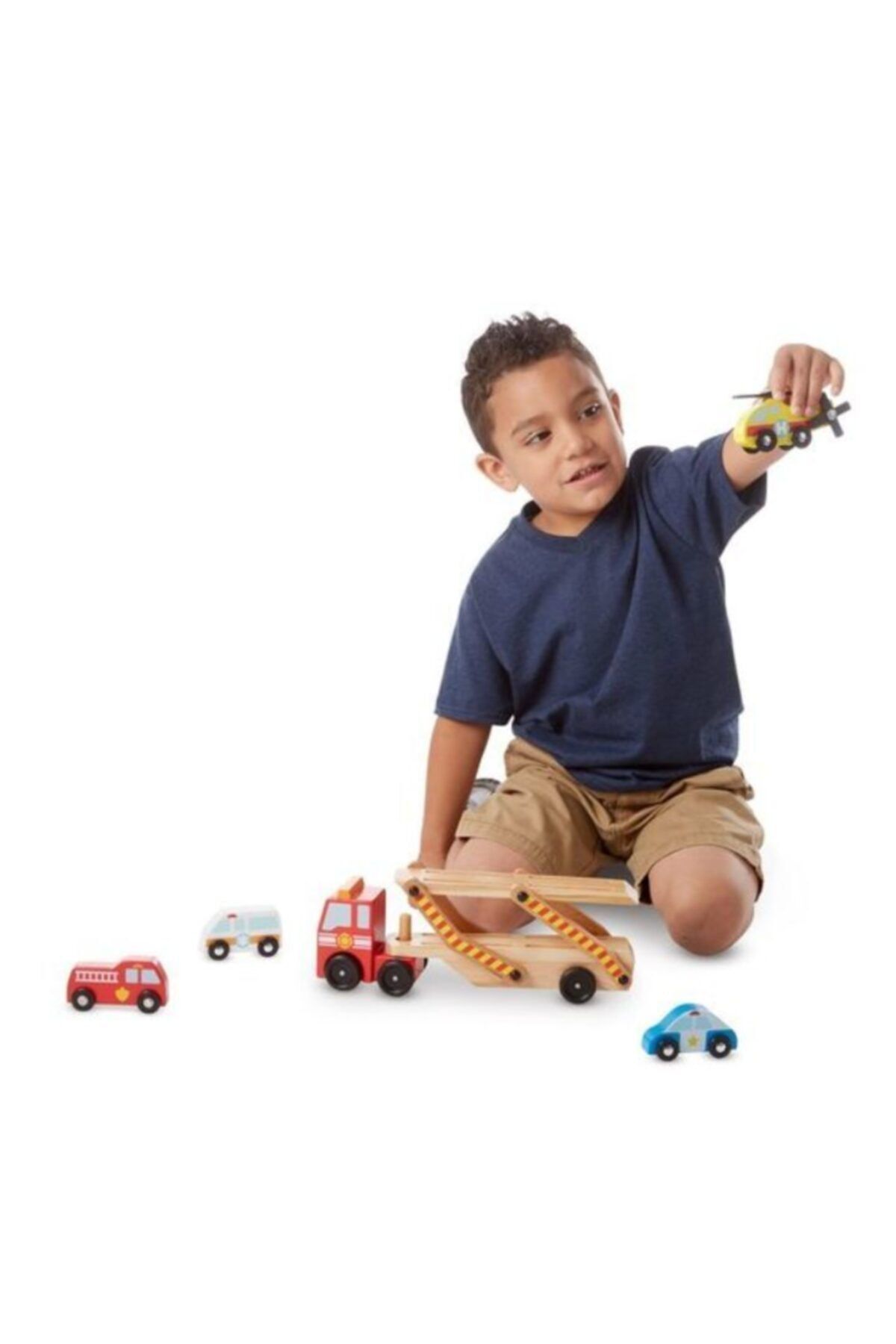 اسباب بازی های چوبی Melissa Doug حمل و نقل ابزارهای اضطراری TIR Melissa & Doug