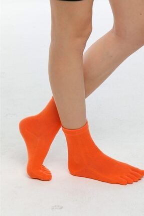 Kadın Turuncu Pamuk Parmaklı Çorap Ts-0202 TS-0202
