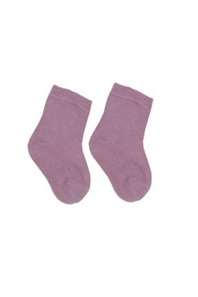 Kız Bebek Pembe Organik Tekli Çorap KIT-S98716