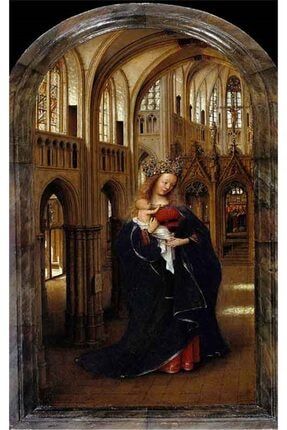 Sanat Van Eyck - Madonna In The Church Elmas Mozaik Tablo / Mozaik Puzzle 25x40cm E20201963m E20201963M