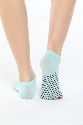 Kadın Fıstık Yeşili Renk Pamuk Yoga Parmaksız Parmaklı Çorap TS-0213