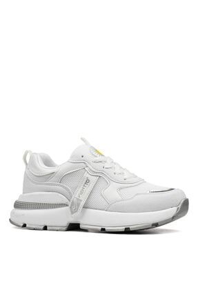 Kadın Beyaz Gümüş Sneaker MS0093